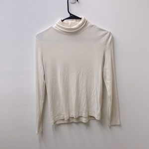 Joie white long sleeved turtle neck ribbed